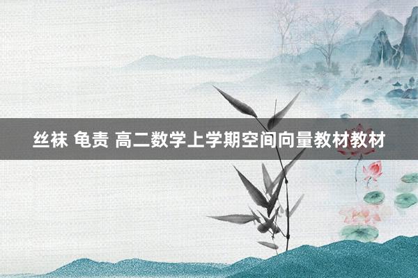 丝袜 龟责 高二数学上学期空间向量教材教材