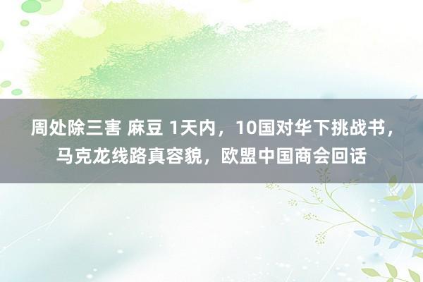 周处除三害 麻豆 1天内，10国对华下挑战书，马克龙线路真容貌，欧盟中国商会回话