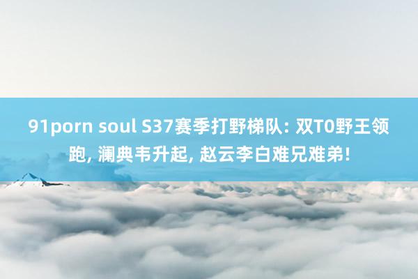 91porn soul S37赛季打野梯队: 双T0野王领跑, 澜典韦升起, 赵云李白难兄难弟!