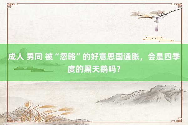 成人 男同 被“忽略”的好意思国通胀，会是四季度的黑天鹅吗？
