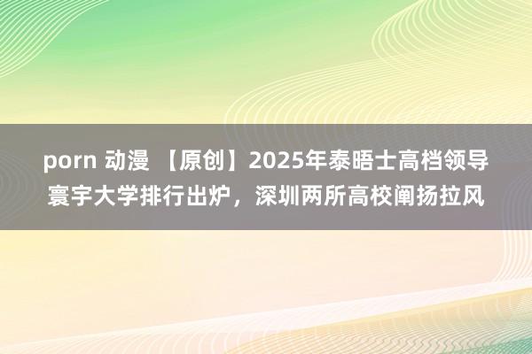 porn 动漫 【原创】2025年泰晤士高档领导寰宇大学排行出炉，深圳两所高校阐扬拉风