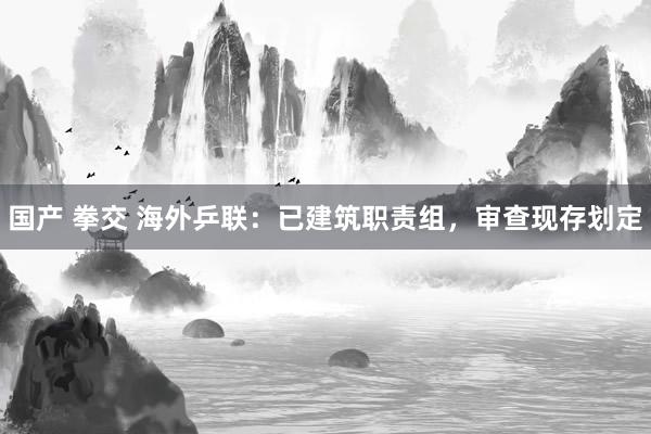 国产 拳交 海外乒联：已建筑职责组，审查现存划定