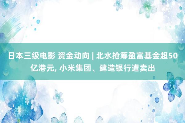 日本三级电影 资金动向 | 北水抢筹盈富基金超50亿港元, 小米集团、建造银行遭卖出