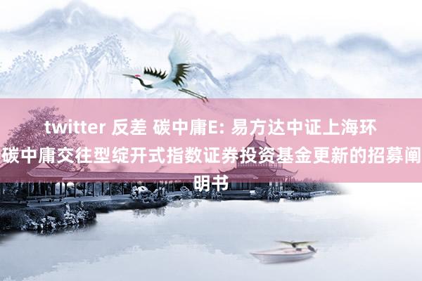 twitter 反差 碳中庸E: 易方达中证上海环交所碳中庸交往型绽开式指数证券投资基金更新的招募阐明书