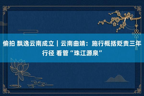 偷拍 飘逸云南成立｜云南曲靖：施行概括贬责三年行径 看管“珠江源泉”