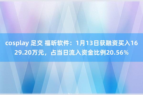 cosplay 足交 福昕软件：1月13日获融资买入1629.20万元，占当日流入资金比例20.56%