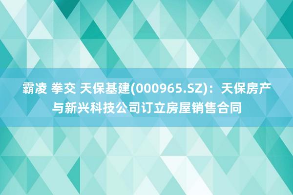 霸凌 拳交 天保基建(000965.SZ)：天保房产与新兴科技公司订立房屋销售合同