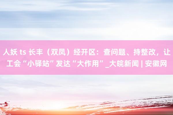 人妖 ts 长丰（双凤）经开区：查问题、持整改，让工会“小驿站”发达“大作用”_大皖新闻 | 安徽网