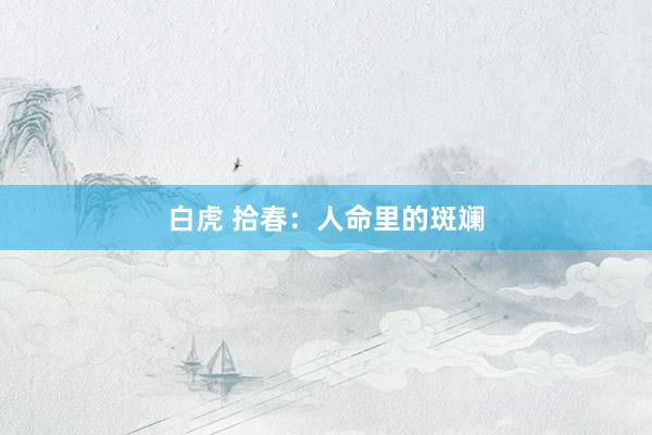 白虎 拾春：人命里的斑斓