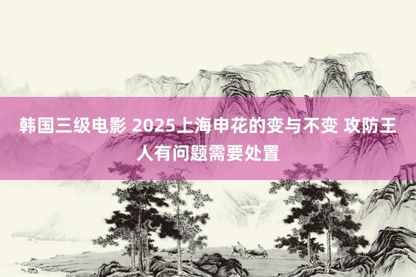 韩国三级电影 2025上海申花的变与不变 攻防王人有问题需要处置