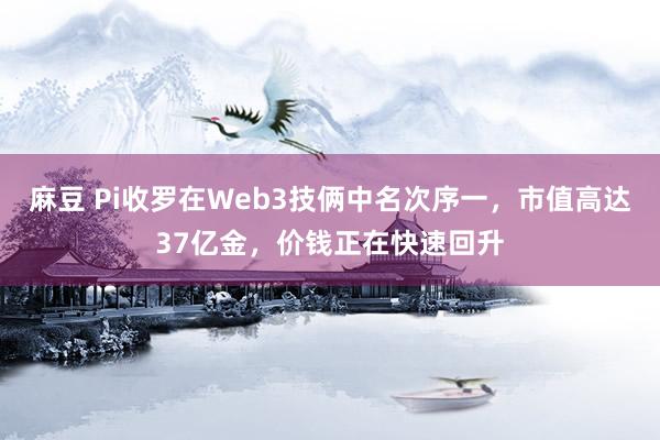 麻豆 Pi收罗在Web3技俩中名次序一，市值高达37亿金，价钱正在快速回升