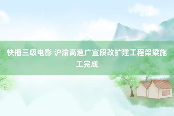 快播三级电影 沪渝高速广宣段改扩建工程架梁施工完成