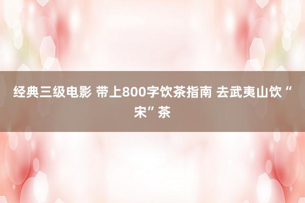 经典三级电影 带上800字饮茶指南 去武夷山饮“宋”茶