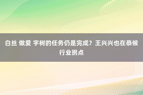 白丝 做爱 宇树的任务仍是完成？王兴兴也在恭候行业拐点