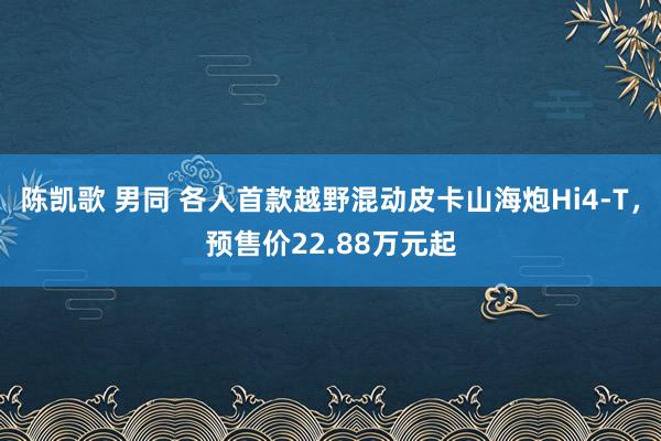 陈凯歌 男同 各人首款越野混动皮卡山海炮Hi4-T，预售价22.88万元起