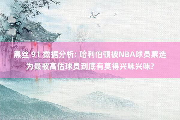 黑丝 91 数据分析: 哈利伯顿被NBA球员票选为最被高估球员到底有莫得兴味兴味?