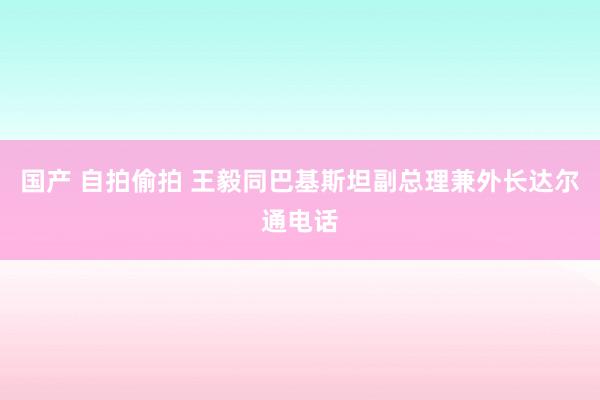 国产 自拍偷拍 王毅同巴基斯坦副总理兼外长达尔通电话